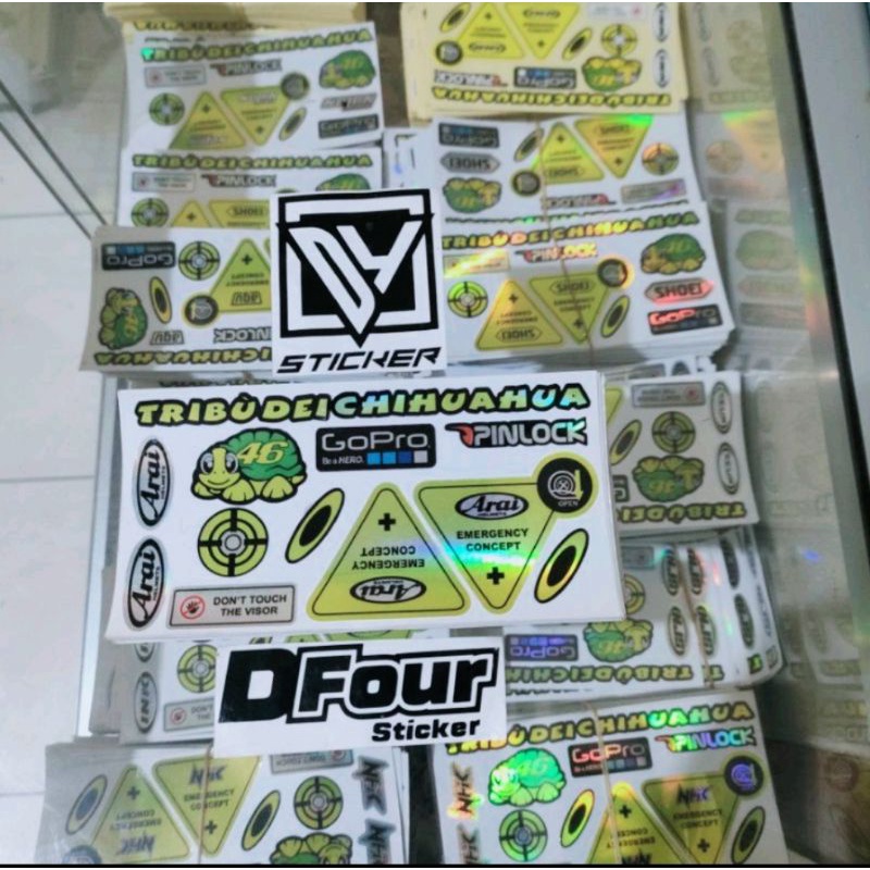 STICKER ARAI VISOR SET HOLOGRAM PRINCUT