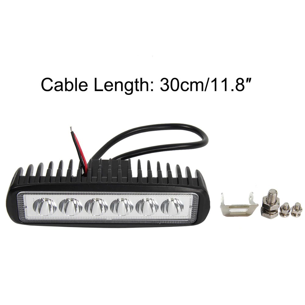 GLOBAL Lampu LED Headlight Mobil Offroad 18W 1260 Lumens - GB-L-183 HITAM