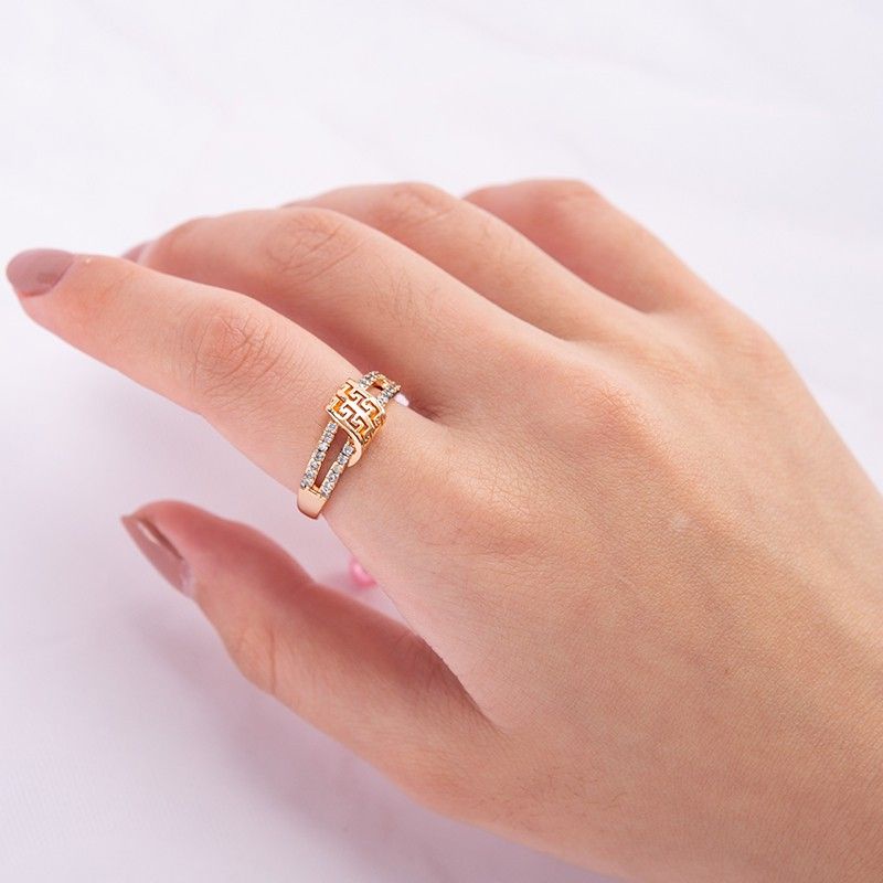 (TERBARU)Cincin Wanita Xufing Motif Anti Karat motif sabuk