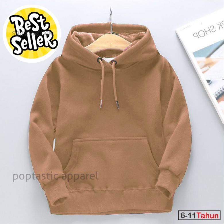 POLOS EXCLUSIVE - Jaket Distro Sweater Hoodie anak Laki-laki perempuan LOGO BORDIR FLEECE TEBAL