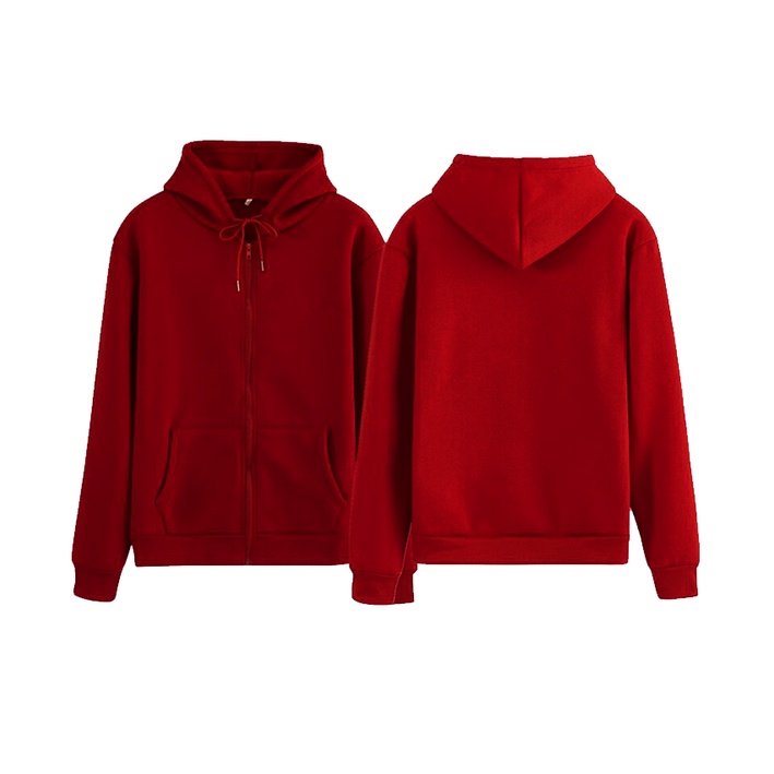 ASY PLAIN ZIPPER HOODIE II SWEATER POLOS