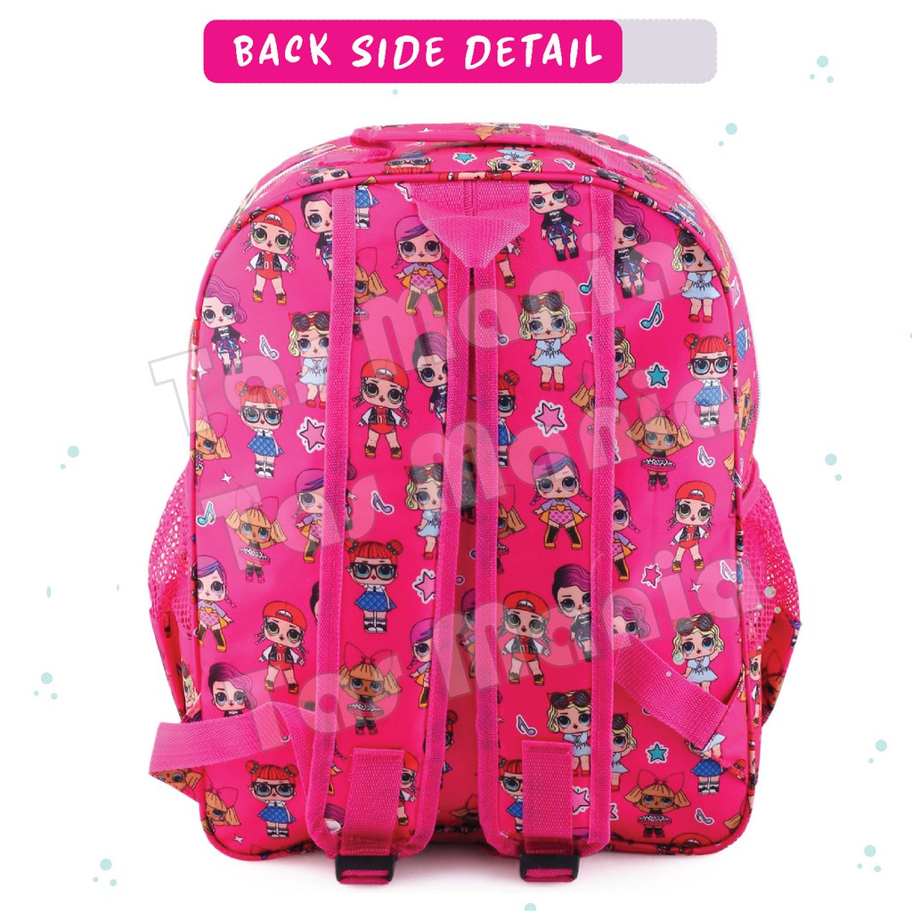 Tas Ransel Anak Perempuan Karakter LOL SURPRISE - Tas Ransel Hologram LED-AURORA - FREE BOTOL MINUM