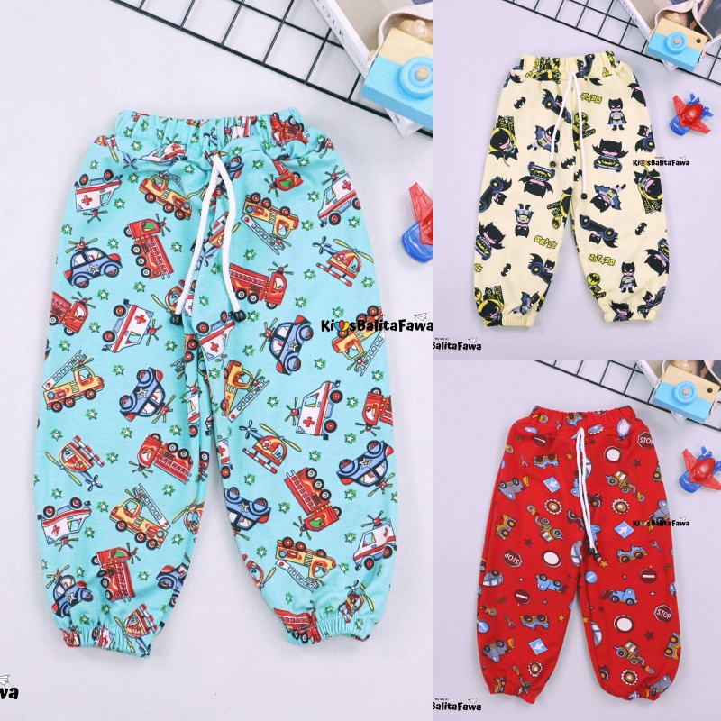 Jogger Motif Uk. 1-2 Tahun / Celana Panjang Balita Celana Motif Jogger Pants Celana Anak Murah