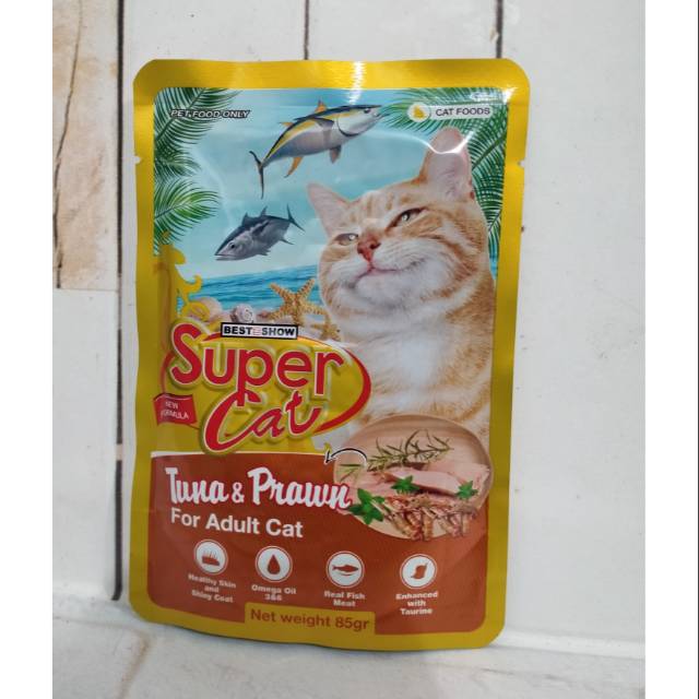 Pakan kucing dewasa wet food super cat