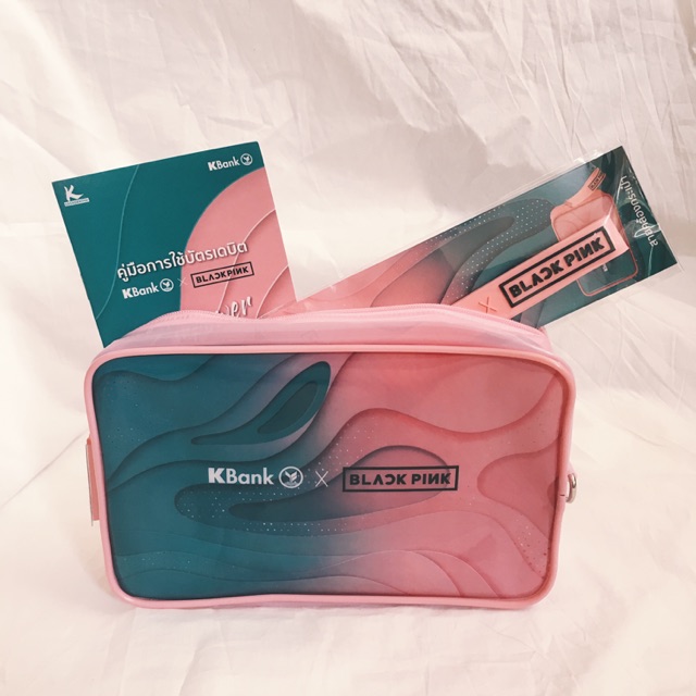 BLACKPINK KBANK LIMITED THAI JENNIE LISA ROSE JISOO OFFICIAL BAG POUCH GANTUNGAN KEYTAG LUGGAGE TAG