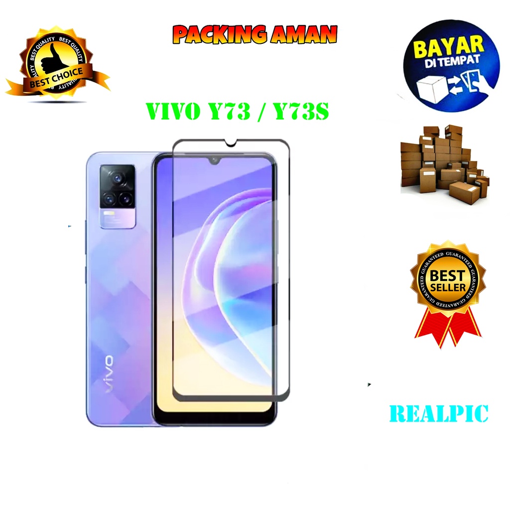 Tempered Glass Vivo Y73 Vivo Y73S Full Cover / Full Screen Protector Anti Gores