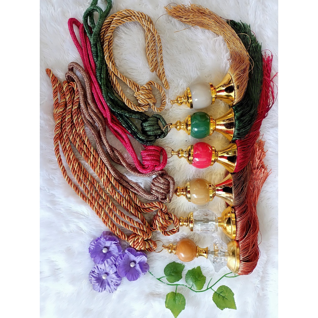 Tassel Jumbo Mewah Tali Pengikat Gorden Cantik Mewah Rumbai Aksesoris Gorden Tali Rumbai Gorden