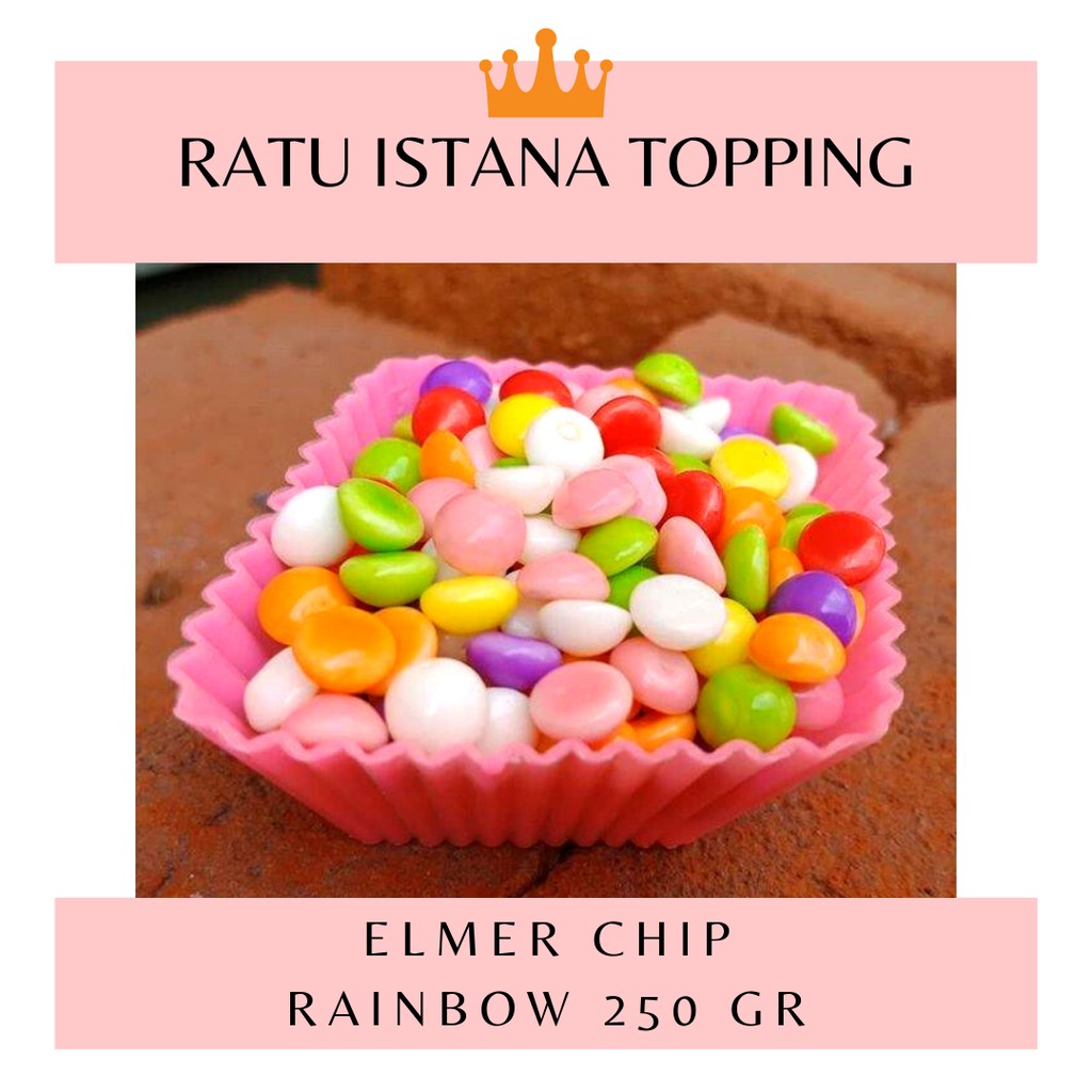 

RAINBOW CHOCO CHIP LAGIE 250 GR WARNA WARNI TOPPING COOKIES BROWNIES CAKE MINUMAN
