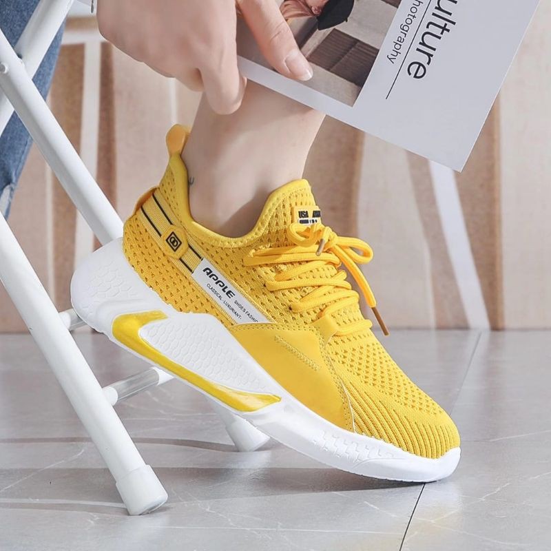 SNEAKERS WANITA TERBARU-Kuning y1