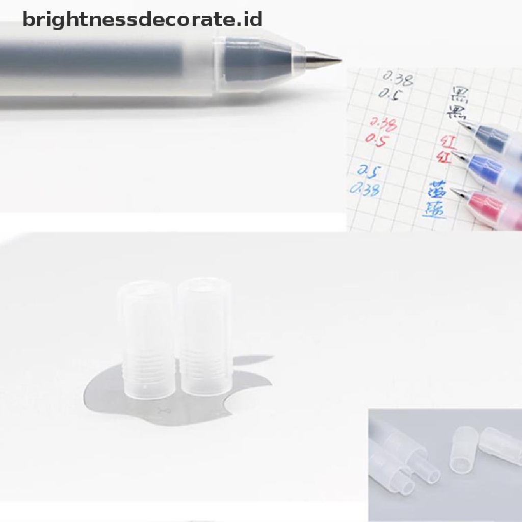 Muji Moma 5pcs Pulpen Gel Tinta Biru / Hitam 0.38mm / 0.5mm Tidak Beracun