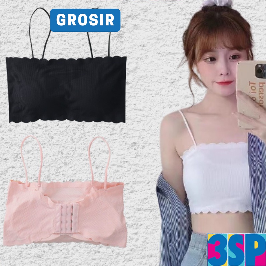 3SP | UWR23 Pakaian Dalam BH Bra Kemben Dingin Wanita Ice Silk Seamless Anti Jeplak Fashion Korea