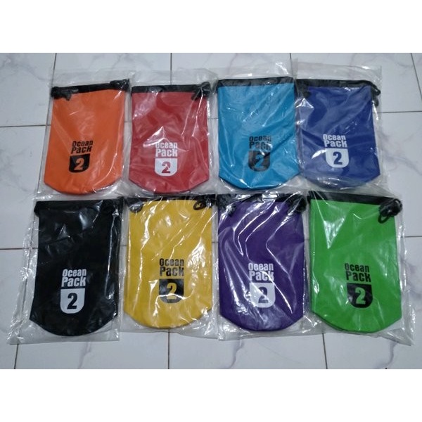 dry bag 2 liter waterproof bag tas anti air anti hujan tebal berkwalitas ocean pack ekonomis