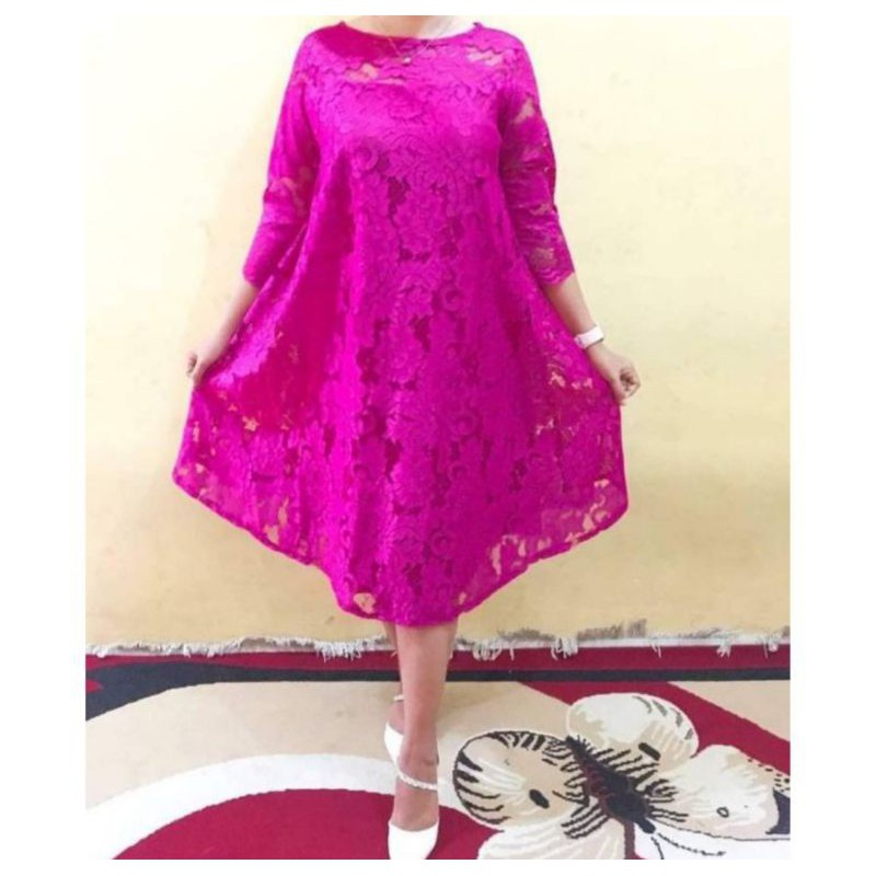 DRESS BABYDOLL JUMBO BROKAT FREE MASKER