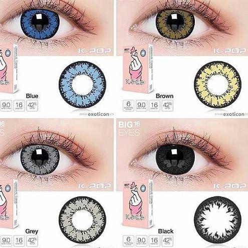 (SIAP KIRIM..) SOFLENS X2 K-POP / SOFLENS K-POP BIG EYES 16MM BY EXOTICON KPOP