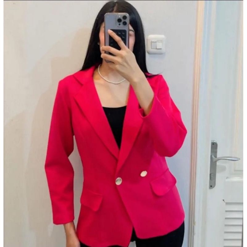 0Oversized Jessi Button Blazer