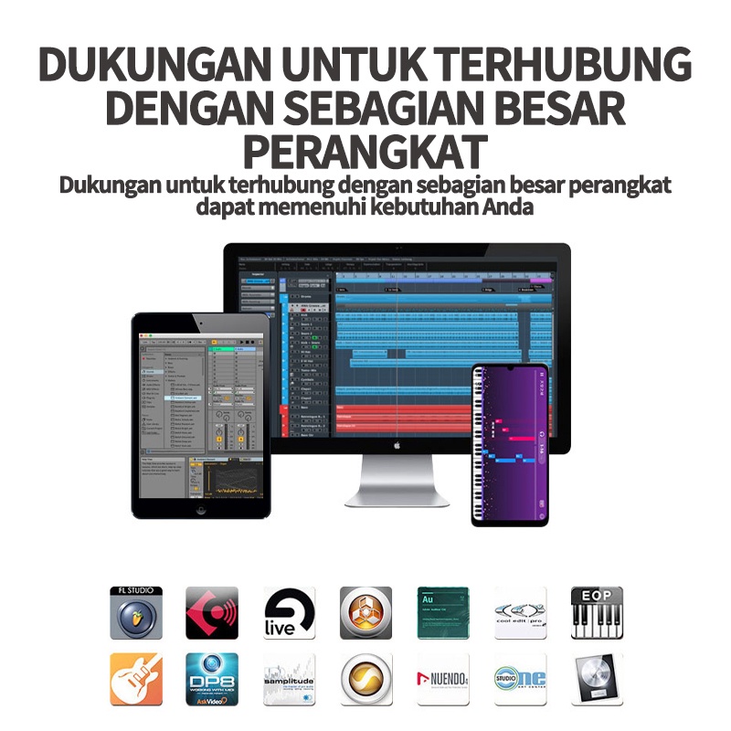 Keyboard piano kecil keyboard portabel bluetooth 61 tombol piano profesional 61 tombol piano listrik pintar