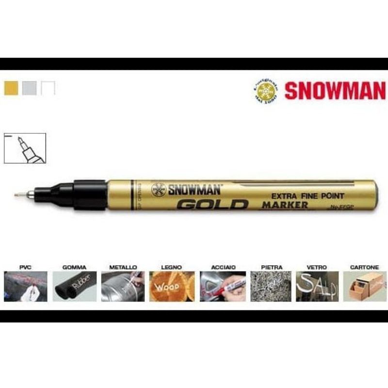 

SNOWMAN Paint Marker EFGP - EFSP - EFWP Spidol Permanen Kecil Putih