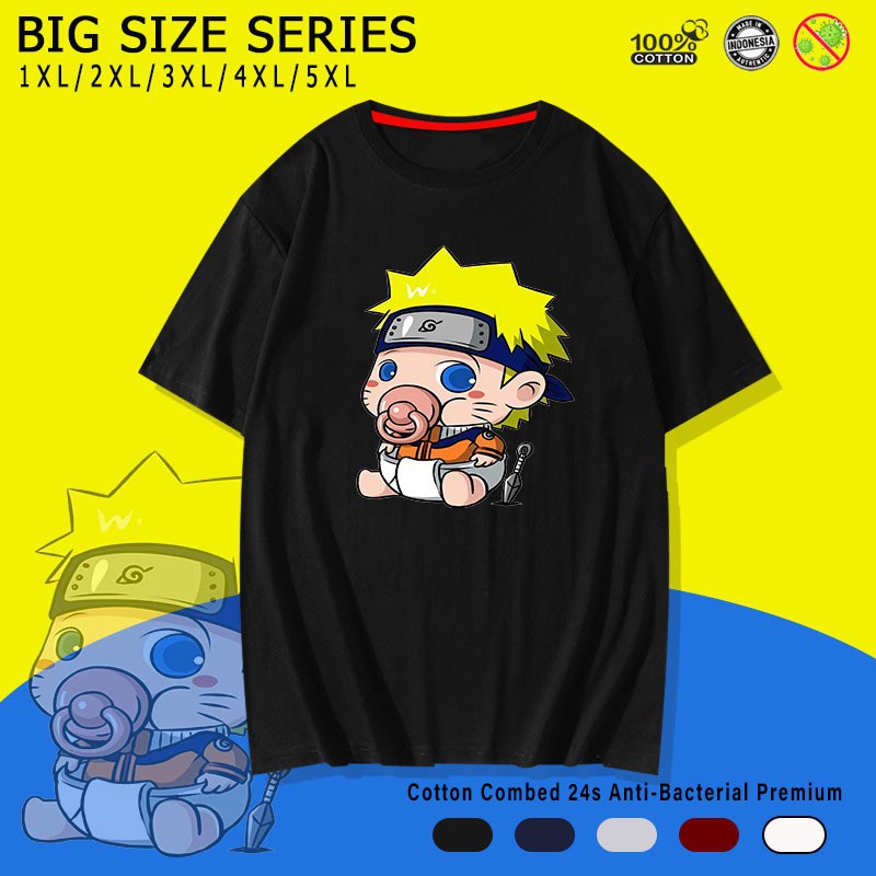 NARUTO KIDS CUTE T-SHIRT / KAOS / UNISEX CEWEK / COWOK HARGA TERMURAH KATUN COMBED 30S