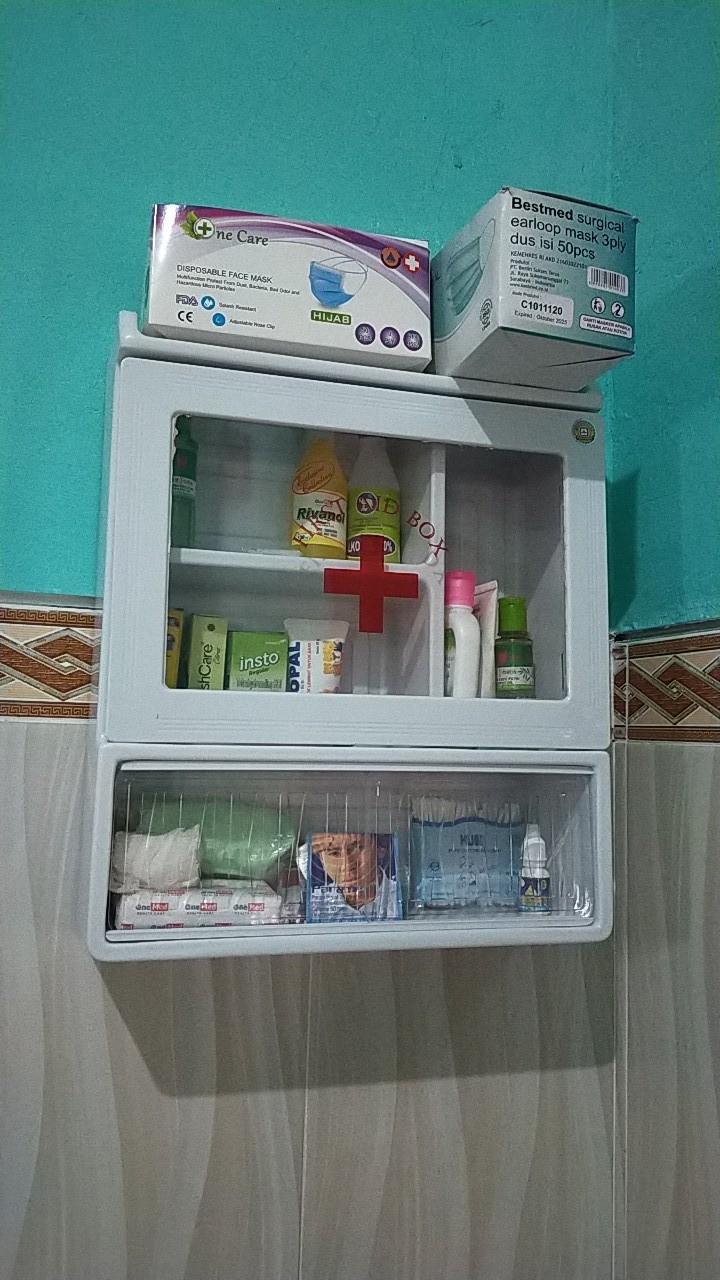 Maspion Mc-22 Wall Cab First Aid Box Pppk Kotak Obat P3k Dinding Rumah