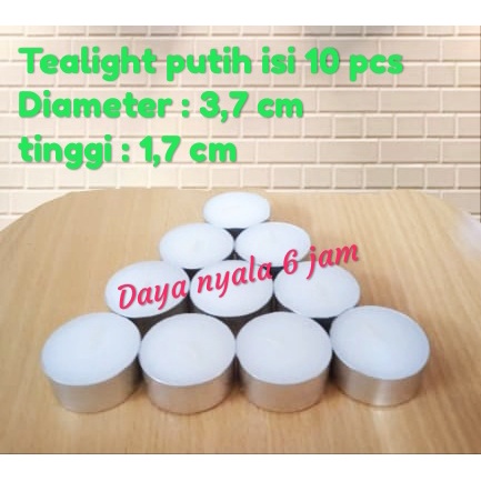 Lilin tealight / lilin dekorasi / lilin tablet isi 10 pcs