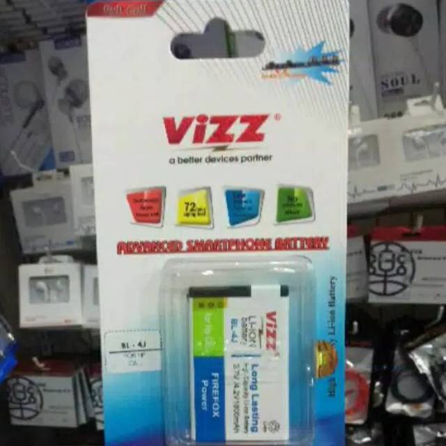 Baterai Vizz Double Power BL-4J / BL 4J