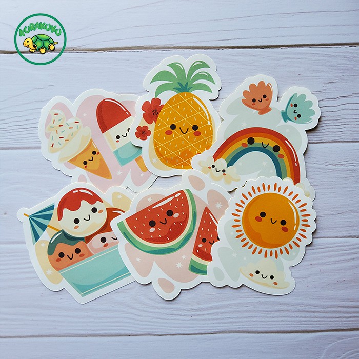 

Sticker / Stiker Deco Aesthetic Pack Summer Season 001 Utk Laptop, Buku, Diary, Journal, dll