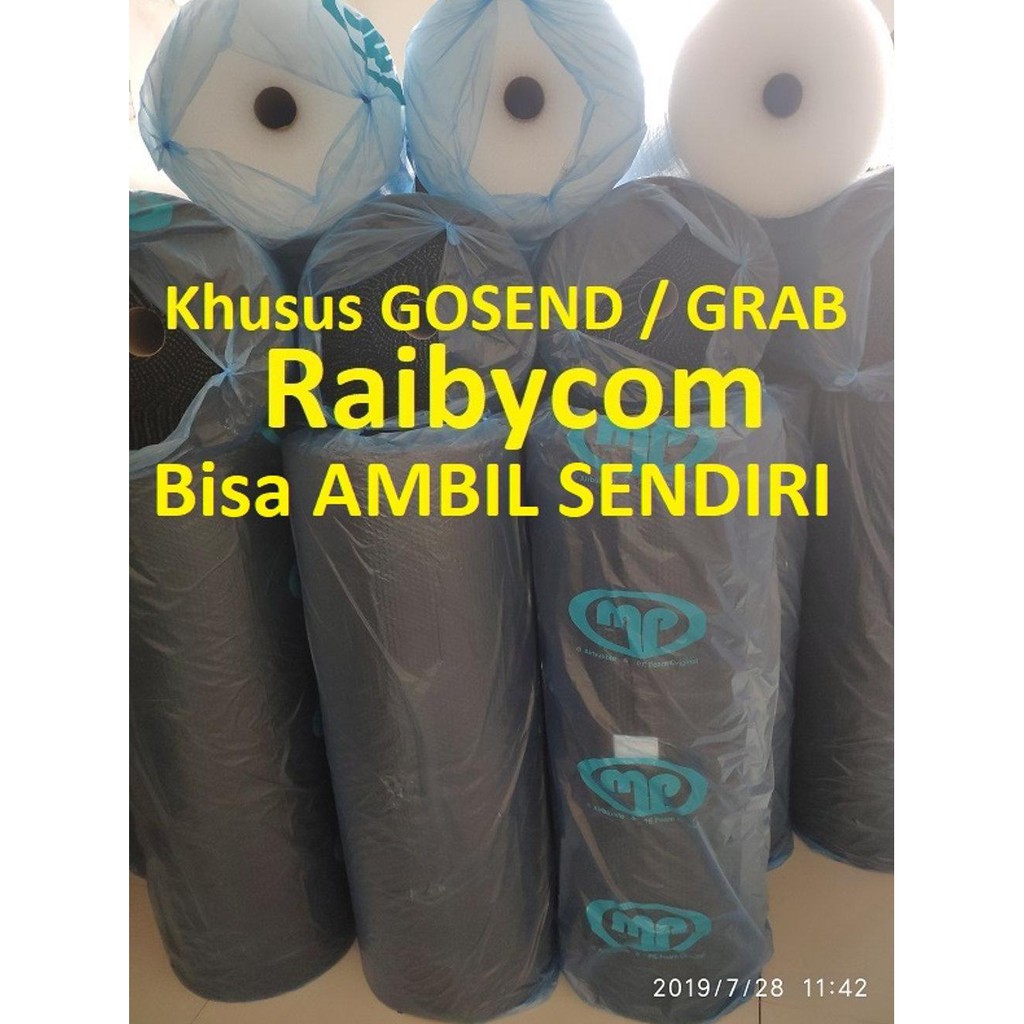 

Buble Wrap Bubble Warp Bable Hitam Plastik Gelembung Putih Bening 50 Meter