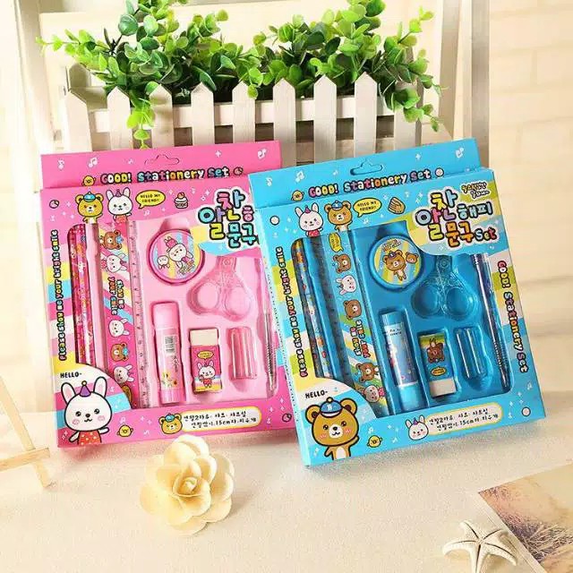 Kids Stationery Set ALAT TULIS Set Anak Karakter 9 in 1 - MKM