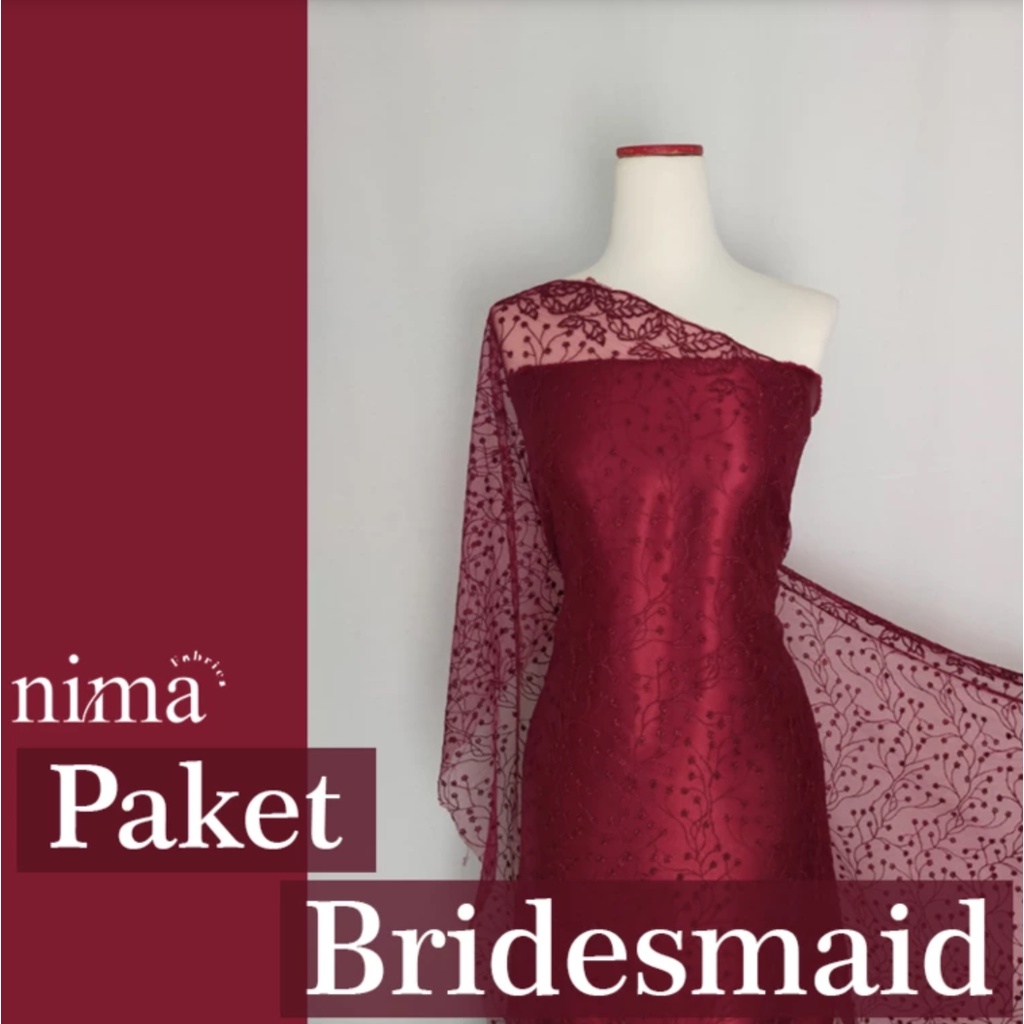 Paket BRIDESMAID PREMIUM / Seragam Keluarga/ Lamaran/ Wisuda - Maroon