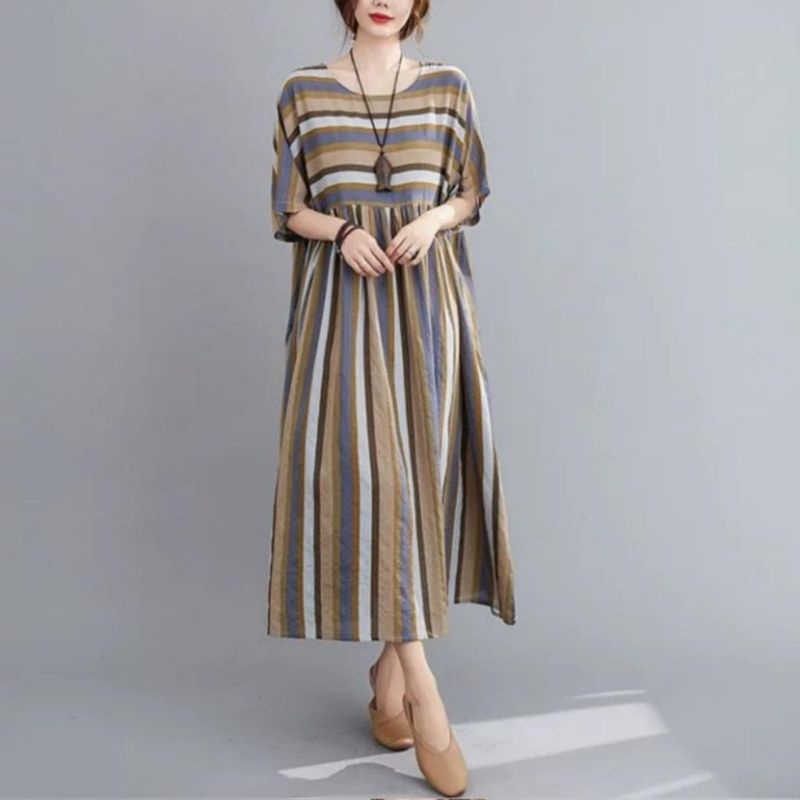 MDLV ~ 79002# Garvania Loose Dress Bigsize Oversize Dress Fashion import