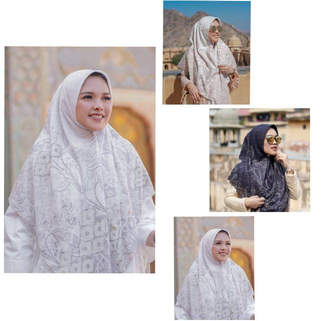 BUTTONSCARVES SYARI MAHARANI SERIES SAFED WHITE & BLACK