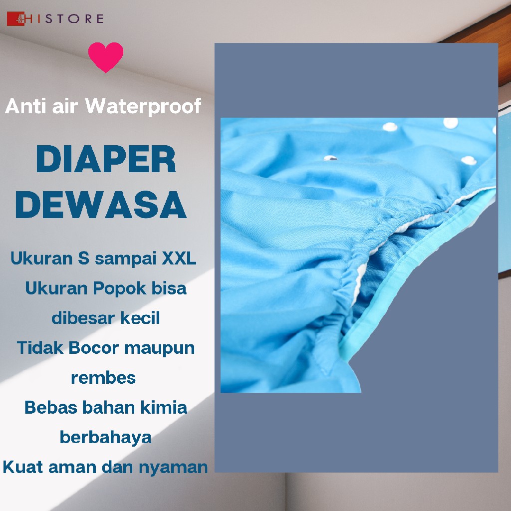 [HI]CLODI DEWASA &amp; INSERT POPOK KAIN DEWASA  POPOK LANSIA ADULT DIAPER WATERPROOF BAHAN PREMIUM