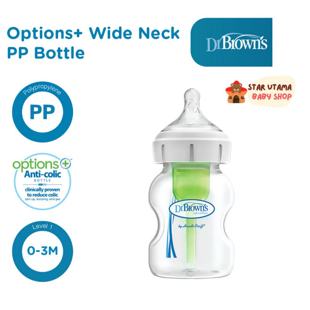 Dr.Brown's 5oz / 9oz PP Wide-Neck &quot;Options+&quot; Baby bottle / Botol Susu / Botol Bayi Dr Brown