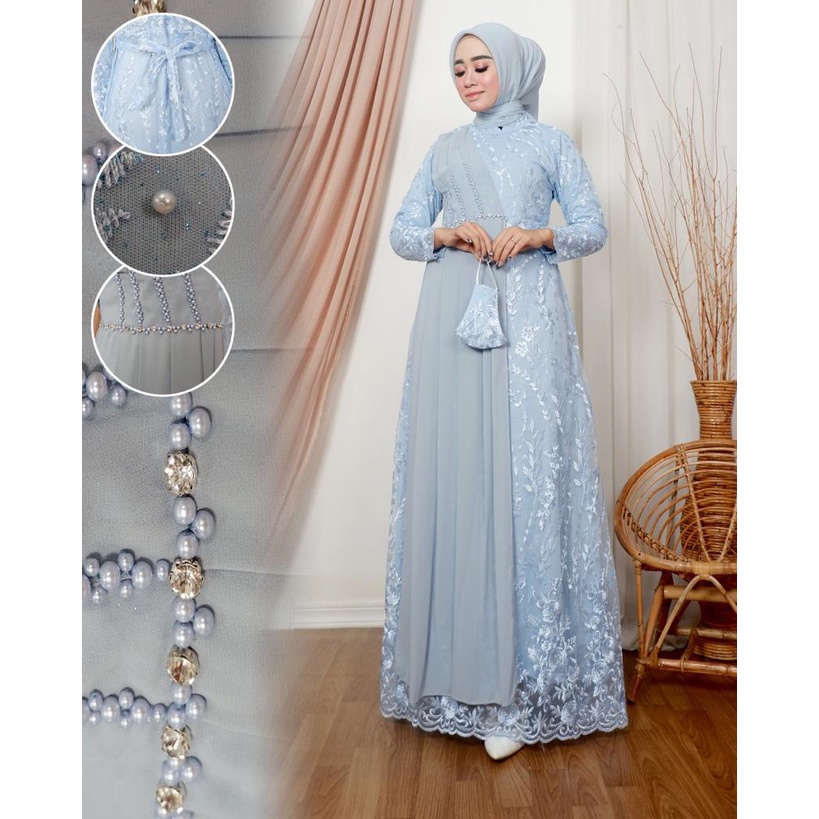 Gamis tille | Gamis Defana | Gamis pesta | Dress maxi brukat Size M L XL XXL