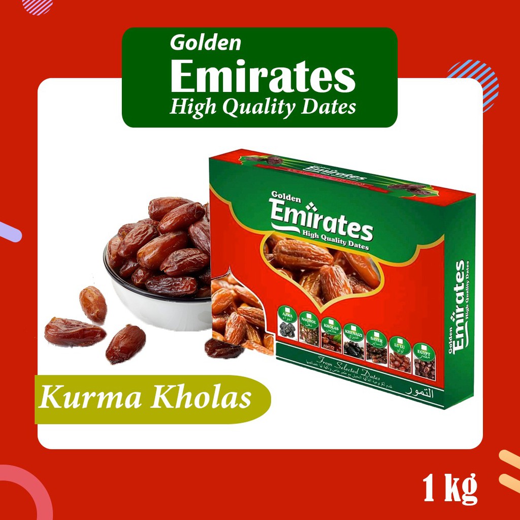 

Kurma Emirates Khalas 1kg Kualitas Original