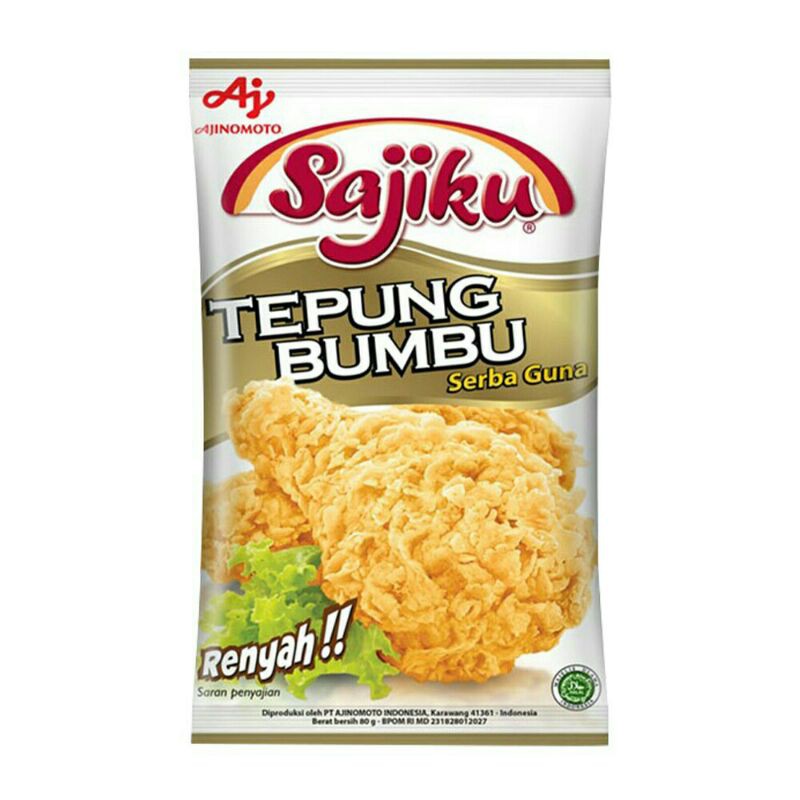 

SAJIKU TEPUNG BUMBU 80GR / TEPUNG BUMBU SERBAGUNA