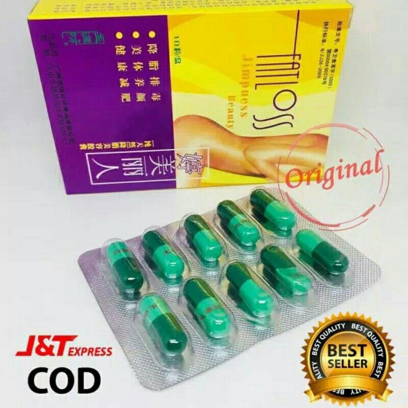 FATLOSS ASLI JIMPNESS BEAUTY ORI SLIMMING HERBAL OBAT PELANGSING SUPER CEPAT - SUPLEMEN DIET