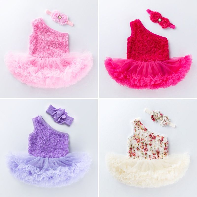 Dress Tutu Import Anak / Set Dress Tutu dan Bandana / Pakaian Anak Perempuan