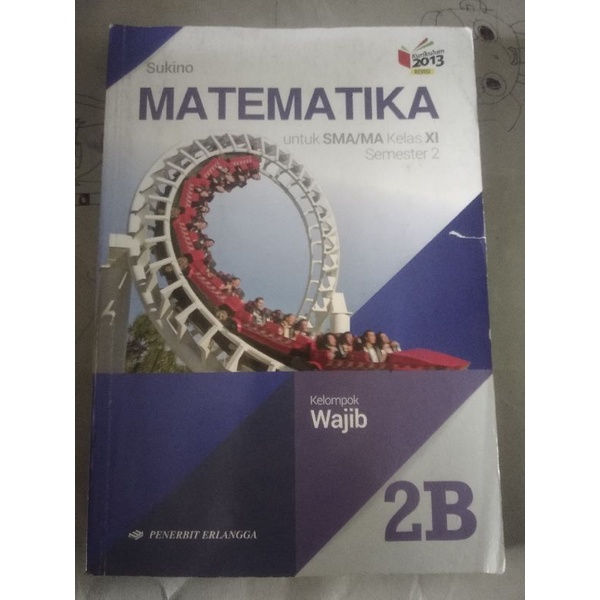 buku matematika SMA kelas 2B-11 penerbit Erlangga program wajib