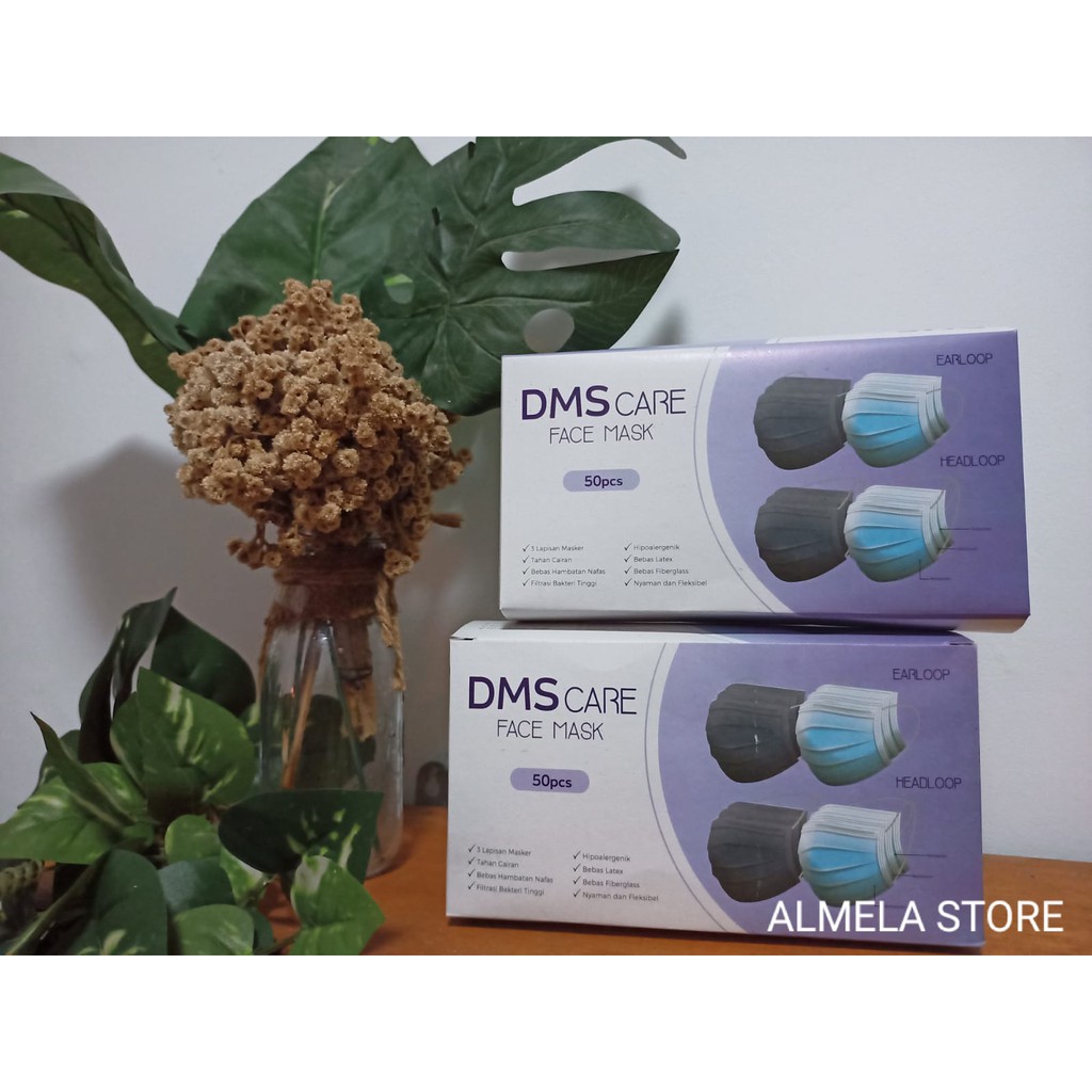 Masker DMS Care Earloop Warna Biru Almela Store