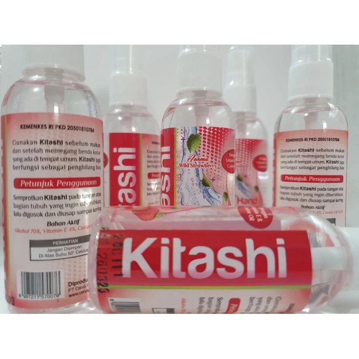 Hand sanitizer kitashi 240ml aroma wild strawberry