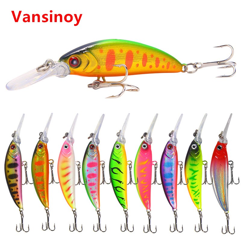 Vansinoy Umpan Pancing Sinking Minnow 6g/7cm Murah Casting Umpan Fishing Bait 3D Eyes Swimbait Fishing Lure Ikan Kail Bass Wobbler Tackle