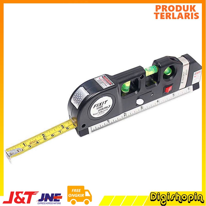 

Penggaris Serbaguna LEVELPRO3 Penggaris Laser Horizontal Vertical 250CM Dengan Waterpass