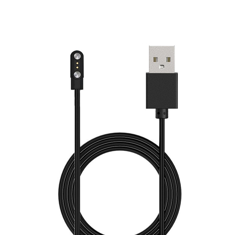 Btsg 2pin Kabel Charge Kuat USB Charging Line Cord Tali Warna Hitam Putih Untuk Jam Tangan Pintar Universal