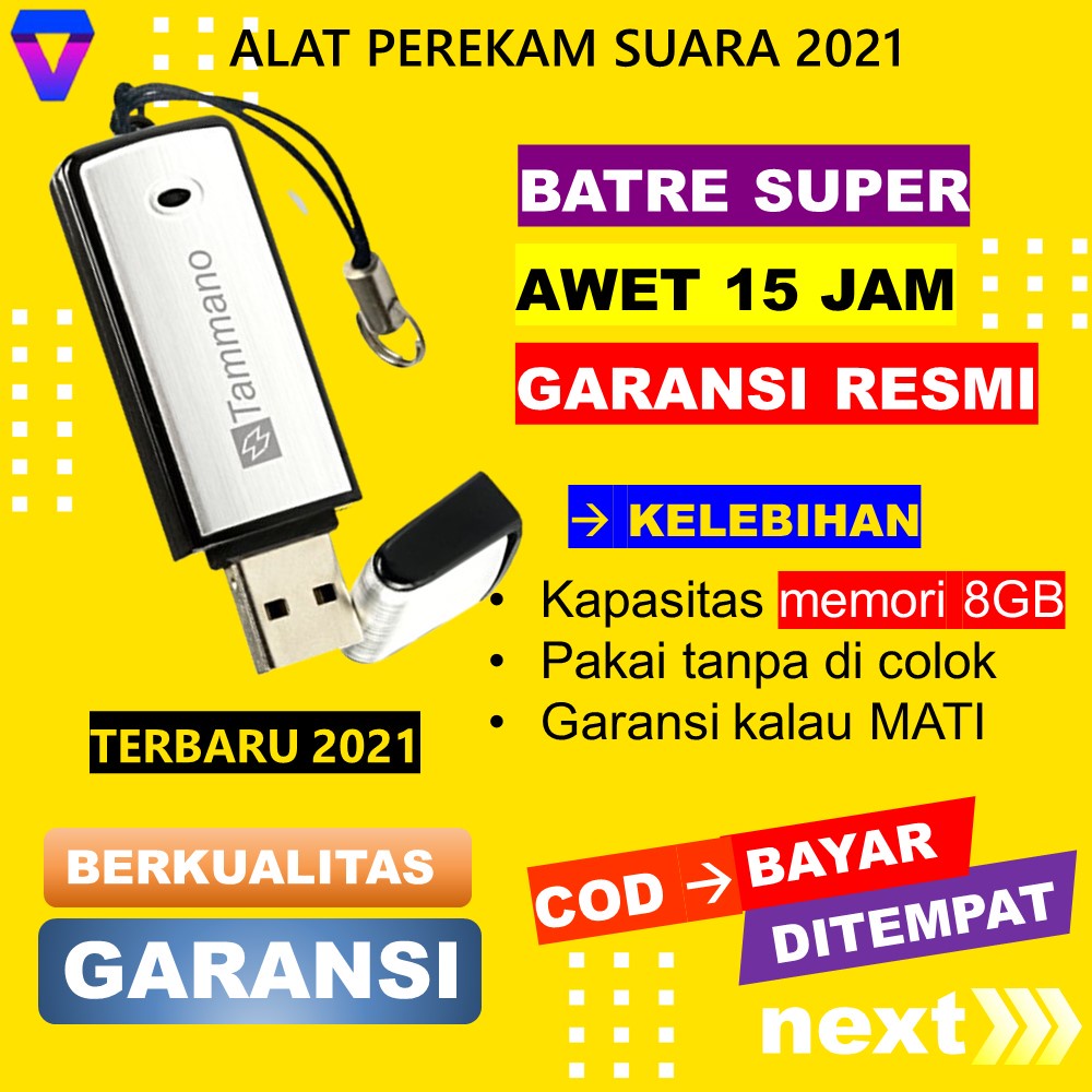 ALAT PEREKAM SUARA TERSEMBUNYI PENYADAP SUARA VOICE RECORDER MINI DIGITAL USB FLASH DRIVE FLASDIS FLASDISK  SADAP SUARA AUDIO 8GB JS63