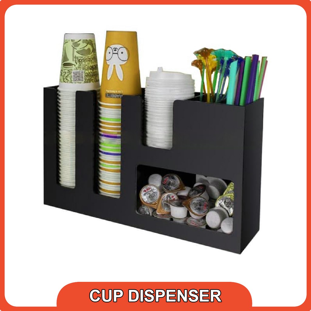  Rak Akrilik  Paper Cup Sederhana Complete Model A Shopee 