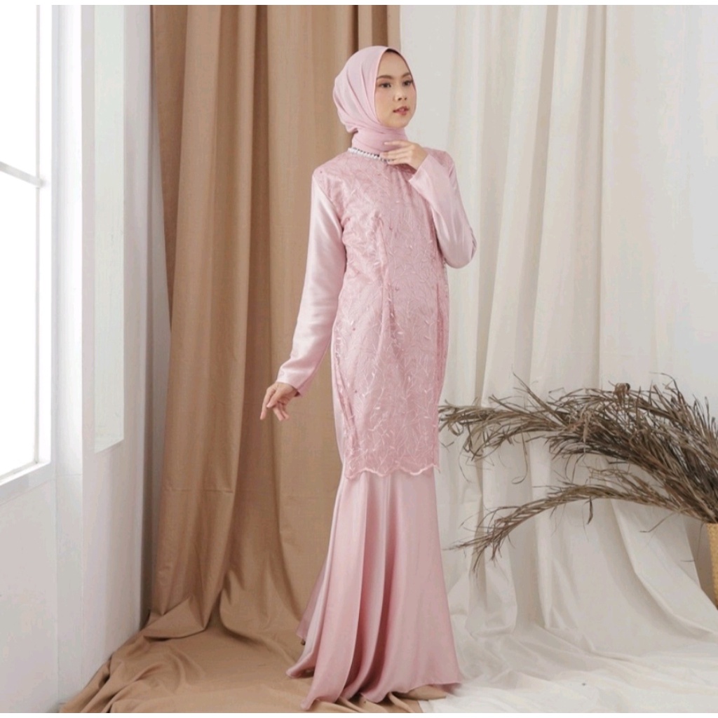 ELENA DRESS DUSTY PINK BY CARISSA BUTIK ( Cocok Untuk Seragam Bridesmaid)