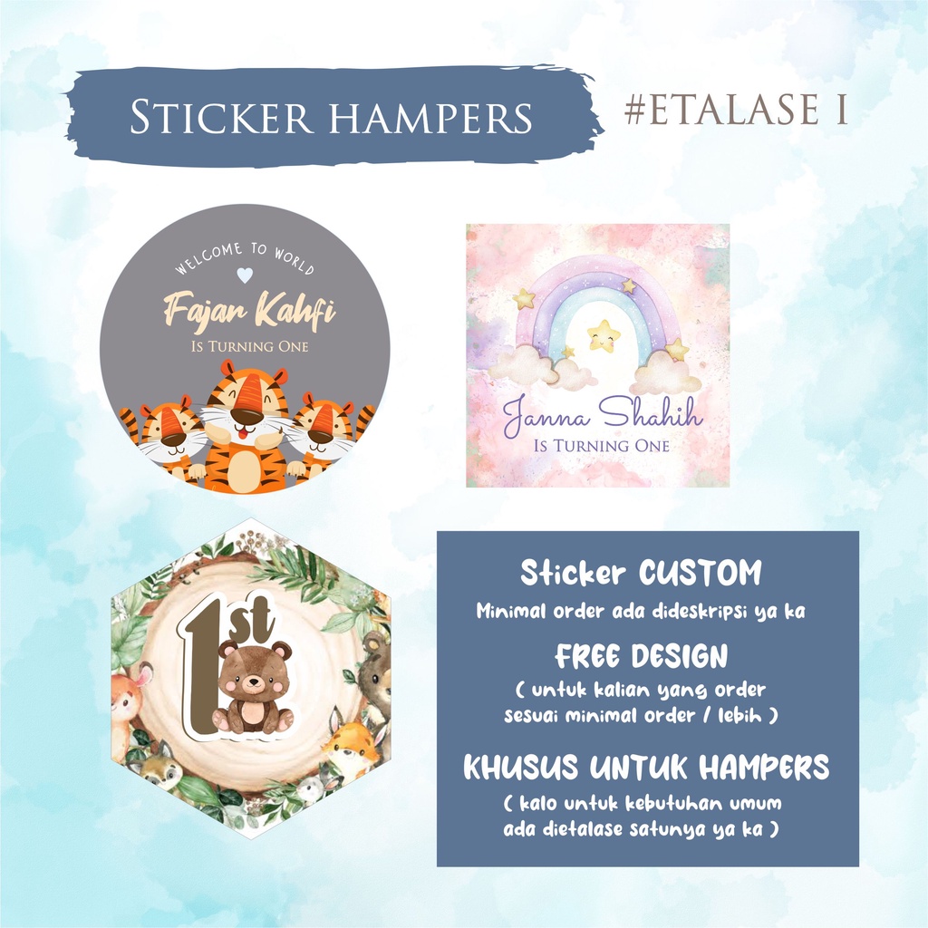 

Sticker Bento / Sticker Hampers Bahan Cromo