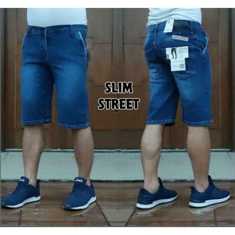 Celana Jeans Pendek Pria Cowok Laki Laki Celana Denim Jins Straight