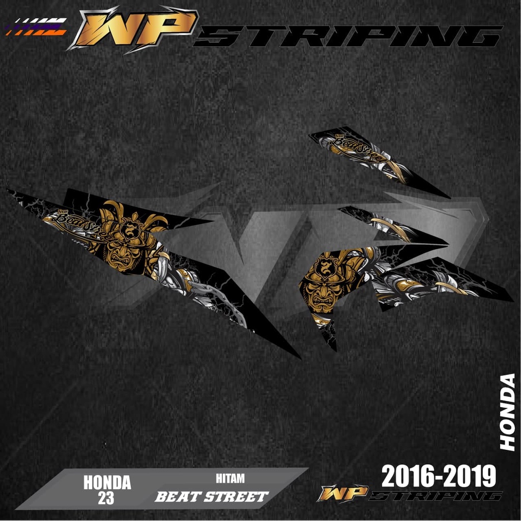 Stiker Striping Beat Street 2016-2019 - Striping Sticker Variasi List Skotlet Motor Honda Beat Stree